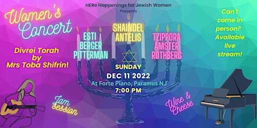 Singer-Songwriter Concert & Conversation for Jewish Women