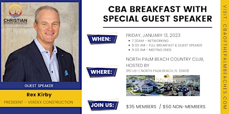 Christian Business Association of the Palm Beaches January Breakfast Event
