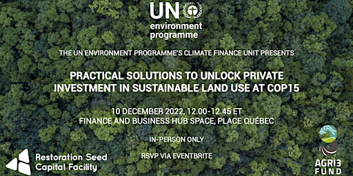 Practical Solutions to Unlock Private Investment in Sustainable Land Use