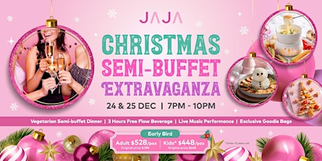 JAJA 冬日粉色聖誕半自助晚餐 Pink-Mas Semi-Buffet Dinner at JAJA!