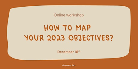 How to map your 2023 objectives.