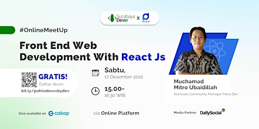 Front End Web Development with React JS | PatriaDev x SurabayaDev