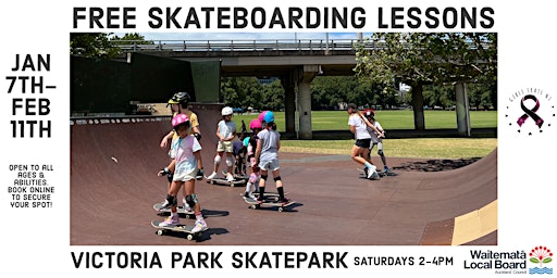 Girls Skate NZ Skateboard Clinic - Victoria Park Skatepark