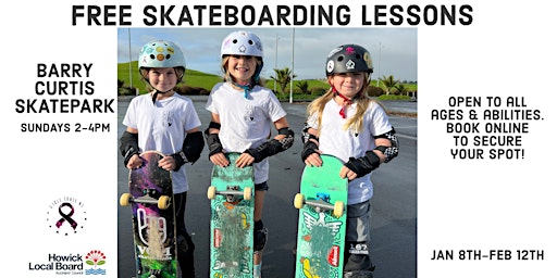 Girls Skate NZ Skateboard Clinic - Barry Curtis Skatepark