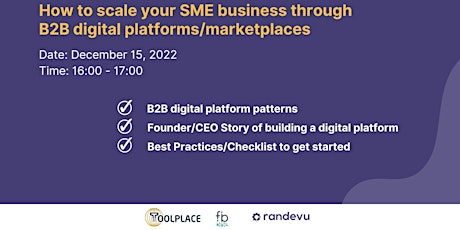 How to scale your SME business through B2B digital platforms/marketplaces
