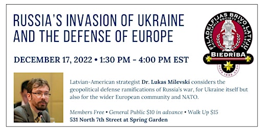 TALK: RUSSIA’S INVASION OF UKRAINE AND THE DEFENSE OF EUROPE