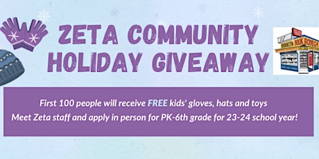 South Bronx Grab-n-Go with Zeta Charter Schools: Free Hat, Gloves, Toys!