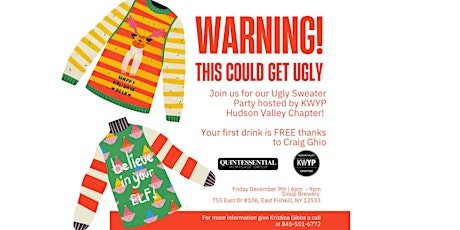 Ugly Sweater Party Hosted by KWYP Hudson Valley Chapter