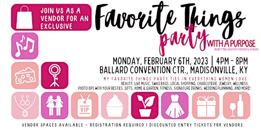 My Favorite Things Party - Vendor Registration