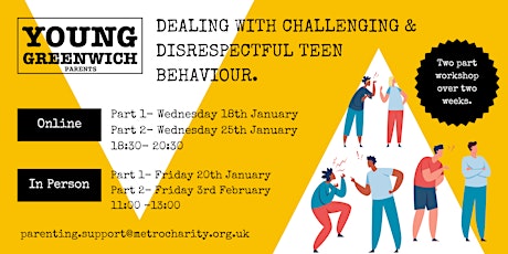 (IN- PERSON) Dealing With Challenging and Disrespectful Teen Behaviour.