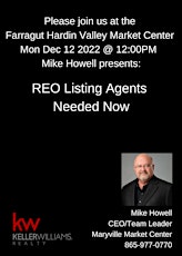 REO Listing Agents Needed Now w/ Mike Howell