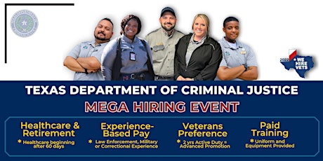 Texas Department of Criminal Justice Mega Hiring Event in San Antonio