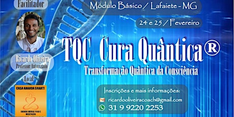 Imagem principal do evento TQC Cura Quântica - Módulo Básico Lafaeiete MG