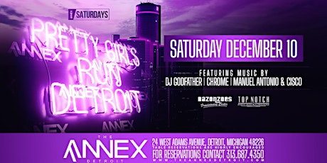 Saturdays At Annex presents Pretty Girls Run Detroit on Dec 10!