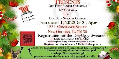 Getcha Right Boxing:Dog Ugly Sweater Contest &Annual Christmas Toy Giveaway