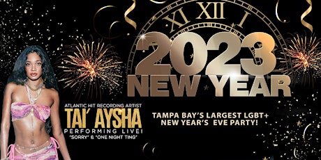 LGBT New Year's Eve party! LIVE concert Tai'Aysha + DJ Joe Gauthreaux