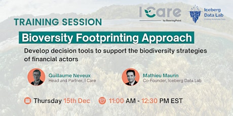 COP15 - #2 Biodiversity Footprinting Approach for Financial Actors