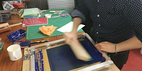 Screen Play ... experiment with screen printing using paper stencils primary image