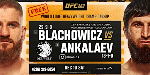 FREE! Official Viewing For Blachowicz vs Ankalaev