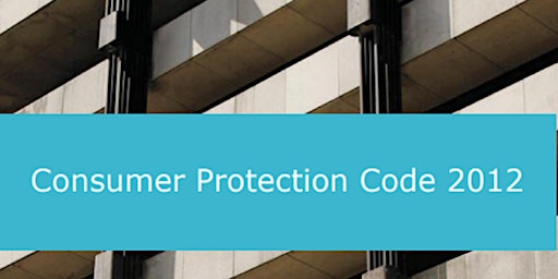 Imagem principal do evento Consumer Protection Code