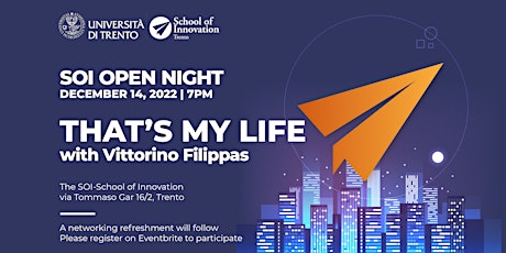 SOI Open Night: That's my Life with Vittorino Filippas
