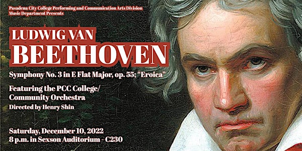 PCC College/Community Orchestra presents Beethoven's "Eroica" Symphony #3