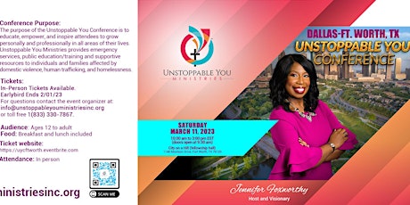 Unstoppable You Conference - Dallas-Ft. Worth, TX 2023
