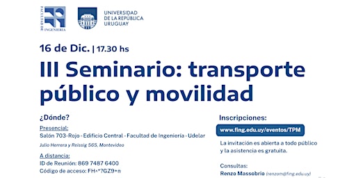 III Seminario: transporte público y movilidad