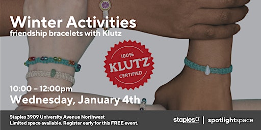 Winter Activities – Friendship Bracelets with Klutz primary image