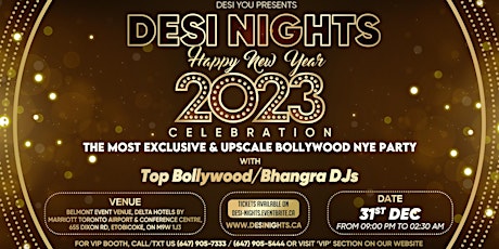 Desi Nights™ NYE 2023 - The most Exclusive & Upscale Bollywood NYE Party