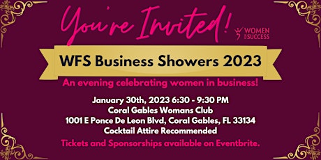 Imagem principal do evento WFS Business Shower! An Evening Celebrating Women in Business.