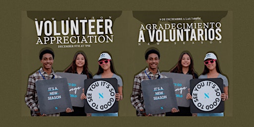 New Season Volunteer Appreciation / Agradecimiento a Voluntarios