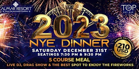 Imagen principal de NYE Dinner 2023 at The Top in Almar Resort