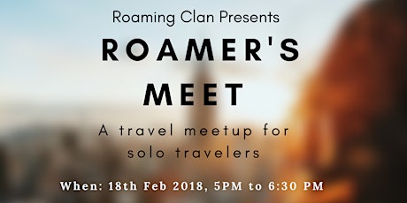Roamer's meet- A travellers meet up in Delhi primary image