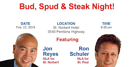 St. Norbert PC Fundraiser - Bud, Spud And Steak Night!  primary image