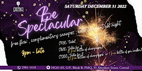 Gustaci NYE Party - Be Spectuclar