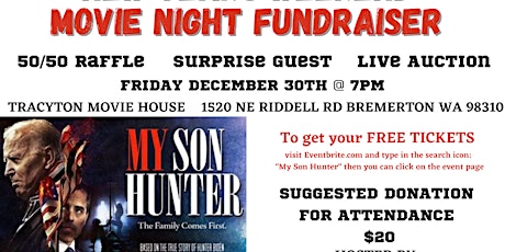 My Son Hunter Movie Night Fundraiser with Auction and 50/50 raffle