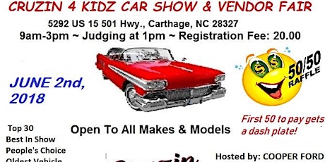 "CRUZIN 4 KIDZ" CAR SHOW and VENDOR FAIR primary image