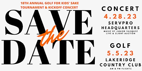 Annual Golf for Kids' Sake Tournament & Kickoff Concert