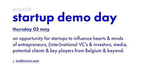 Primaire afbeelding van and& startup demo day