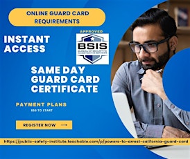 Security Guard Training Guard Card Requirements