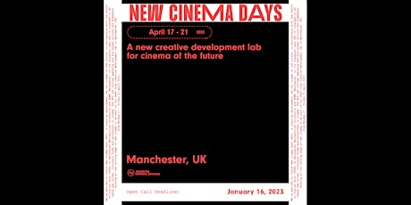 New Cinema Days Open Call: Webinar primary image