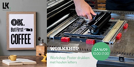 Workshop:  Poster drukken met houten letters