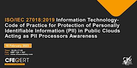 ISO/IEC 27018:2018 IT- Public Clouds Acting as PII Process Awareness - ₤130