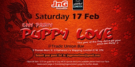 Chinese New Year 2018 - Puppy Love Party - Ladies Free Ticket primary image