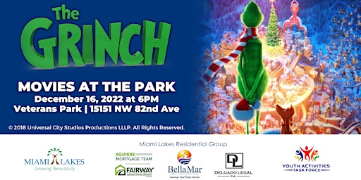 Movies at the Park,  featuring 'The Grinch'
