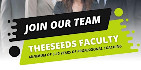 Join the TheeSeeds Faculty!