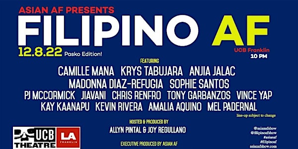 Asian AF Presents: Filipino AF, Pasko Edition!