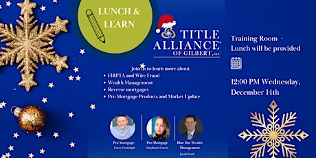TAG Lunch & Learn
