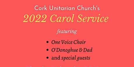 Cork Unitarian Church Carol Service 2022